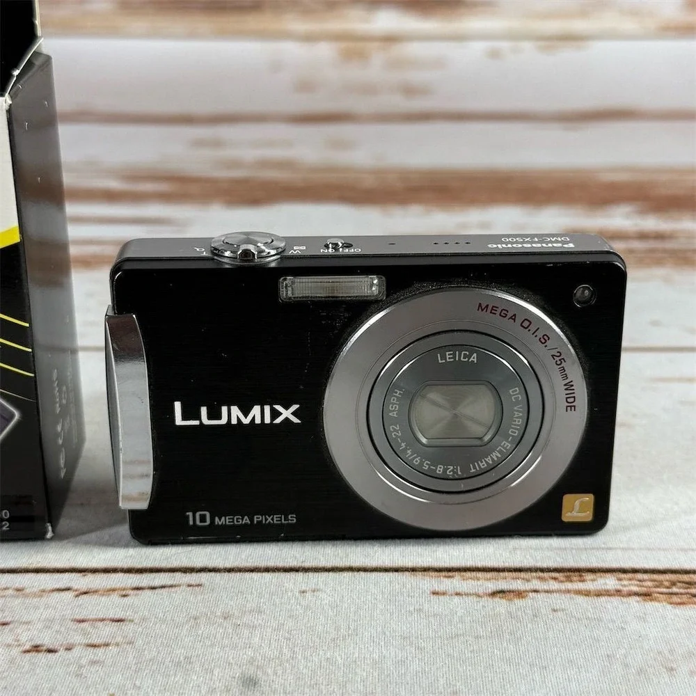 Panasonic Lumix DMC-FX500 10.1MP Digital Camera Black Leica Lens parts or repair